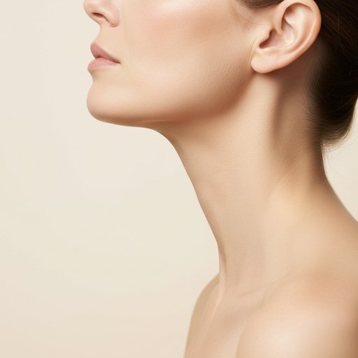 Elegant side profile showing jawline and neck contour - key areas assessed during facelift consultation